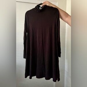 Long sleeve high neck babydoll dress